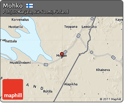 Shaded Relief Map of Möhkö