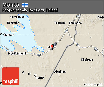 Shaded Relief Map of Möhkö