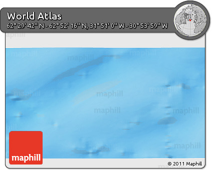 Physical 3D Map of the Area around 62° 40' 59" N, 31° 22' 30" W
