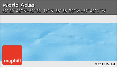 Physical Panoramic Map of the Area around 62° 40' 59" N, 38° 10' 29" W