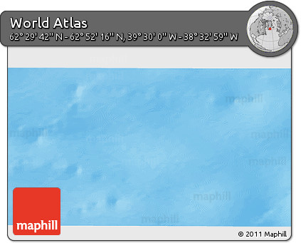Physical 3D Map of the Area around 62° 40' 59" N, 39° 1' 29" W