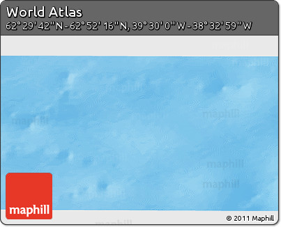 Physical 3D Map of the Area around 62° 40' 59" N, 39° 1' 29" W