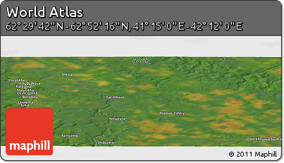 Satellite Panoramic Map of the Area around 62° 40' 59" N, 41° 43' 30" E