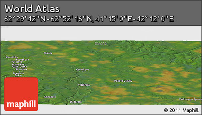 Satellite Panoramic Map of the Area around 62° 40' 59" N, 41° 43' 30" E