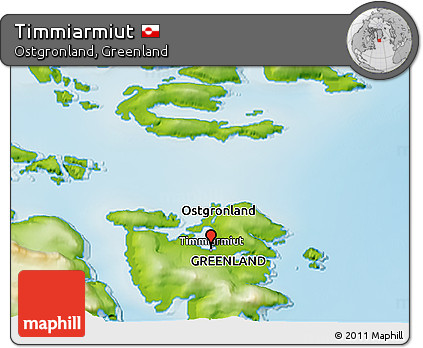 Physical 3D Map of Timmiarmiut