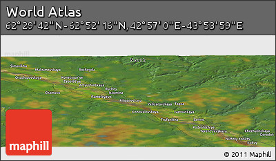 Satellite Panoramic Map of the Area around 62° 40' 59" N, 43° 25' 29" E