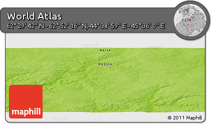 Physical Panoramic Map of the Area around 62° 40' 59" N, 45° 7' 30" E