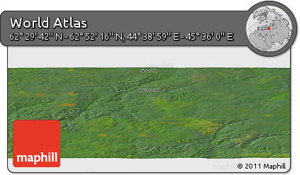 Satellite Panoramic Map of the Area around 62° 40' 59" N, 45° 7' 30" E