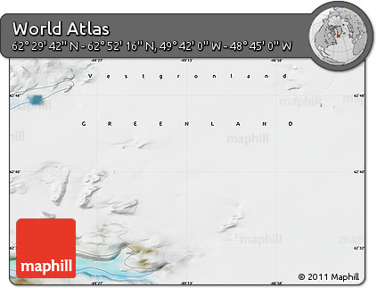 Satellite Map of the Area around 62° 40' 59" N, 49° 13' 30" W