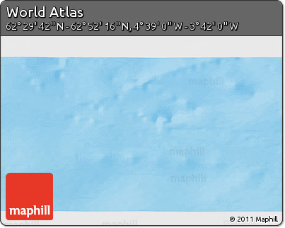 Shaded Relief 3D Map of the Area around 62° 40' 59" N, 4° 10' 30" W
