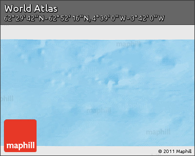 Shaded Relief 3D Map of the Area around 62° 40' 59" N, 4° 10' 30" W