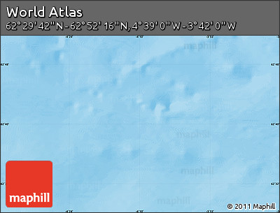 Shaded Relief Map of the Area around 62° 40' 59" N, 4° 10' 30" W