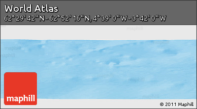 Physical Panoramic Map of the Area around 62° 40' 59" N, 4° 10' 30" W