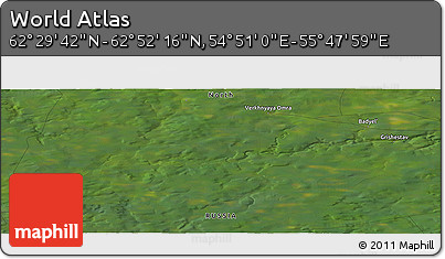 Satellite Panoramic Map of the Area around 62° 40' 59" N, 55° 19' 30" E