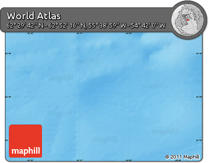 Physical Map of the Area around 62° 40' 59" N, 55° 10' 29" W