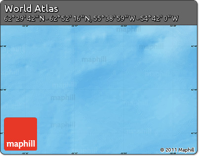 Physical Map of the Area around 62° 40' 59" N, 55° 10' 29" W