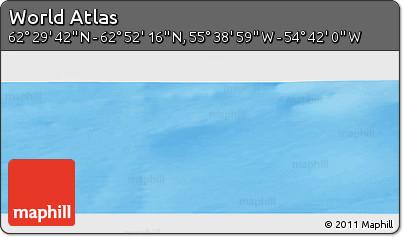 Physical Panoramic Map of the Area around 62° 40' 59" N, 55° 10' 29" W