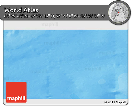 Political 3D Map of the Area around 62° 40' 59" N, 56° 52' 30" W