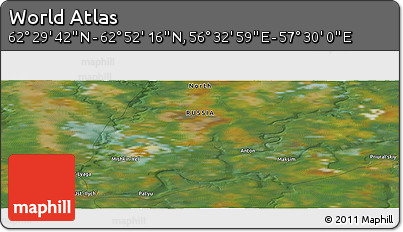 Satellite Panoramic Map of the Area around 62° 40' 59" N, 57° 1' 29" E