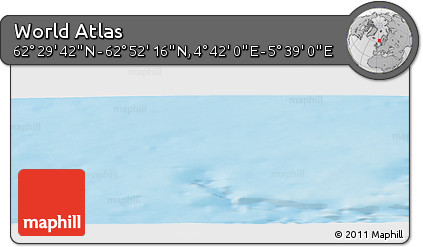 Physical Panoramic Map of the Area around 62° 40' 59" N, 5° 10' 30" E