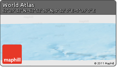 Physical Panoramic Map of the Area around 62° 40' 59" N, 5° 10' 30" E