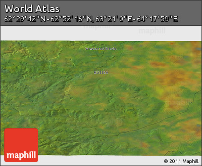Satellite 3D Map of the Area around 62° 40' 59" N, 63° 49' 30" E