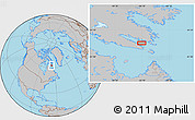 Gray Location Map of the area around 62° 40' 59" N, 66° 13' 29" W