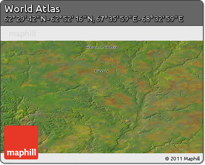 Satellite 3D Map of the Area around 62° 40' 59" N, 68° 4' 29" E