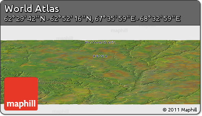 Satellite Panoramic Map of the Area around 62° 40' 59" N, 68° 4' 29" E