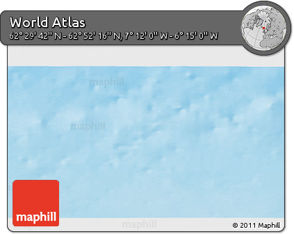Physical 3D Map of the Area around 62° 40' 59" N, 6° 43' 29" W