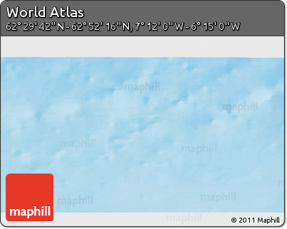 Physical 3D Map of the Area around 62° 40' 59" N, 6° 43' 29" W