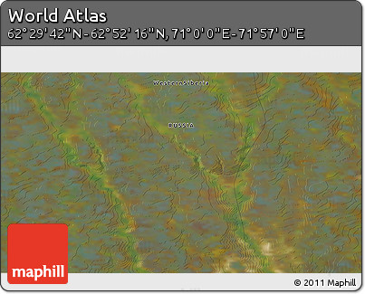 Satellite 3D Map of the Area around 62° 40' 59" N, 71° 28' 29" E