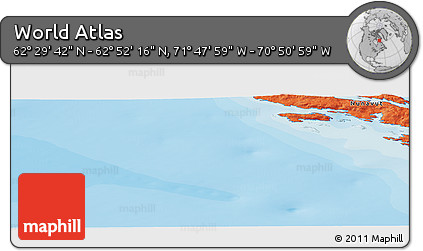 Political Panoramic Map of the Area around 62° 40' 59" N, 71° 19' 29" W