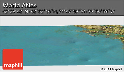 Satellite Panoramic Map of the Area around 62° 40' 59" N, 71° 19' 29" W