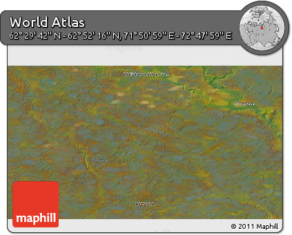 Satellite 3D Map of the Area around 62° 40' 59" N, 72° 19' 29" E