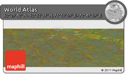 Satellite Panoramic Map of the Area around 62° 40' 59" N, 72° 19' 29" E