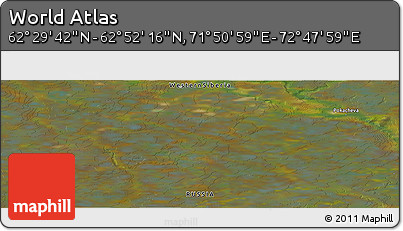 Satellite Panoramic Map of the Area around 62° 40' 59" N, 72° 19' 29" E