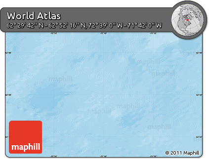 Physical Map of the Area around 62° 40' 59" N, 72° 10' 30" W