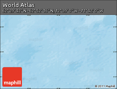 Physical Map of the Area around 62° 40' 59" N, 72° 10' 30" W