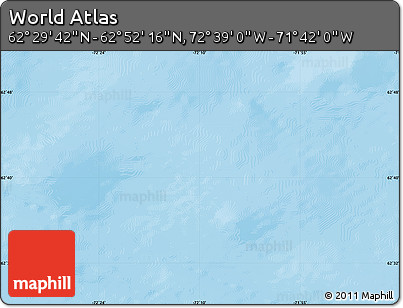 Physical Map of the Area around 62° 40' 59" N, 72° 10' 30" W