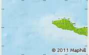 Physical Map of the area around 62° 40' 59" N, 74° 43' 29" W
