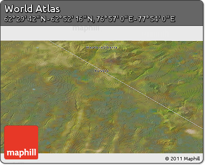 Satellite 3D Map of the Area around 62° 40' 59" N, 77° 25' 30" E