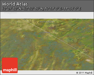 Satellite 3D Map of the Area around 62° 40' 59" N, 77° 25' 30" E