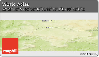 Physical Panoramic Map of the Area around 62° 40' 59" N, 92° 43' 29" E