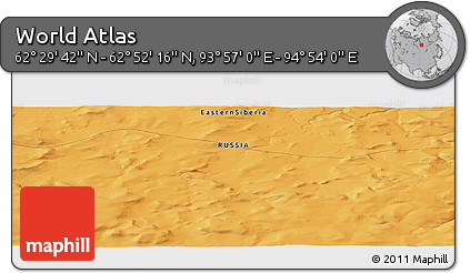 Political Panoramic Map of the Area around 62° 40' 59" N, 94° 25' 30" E