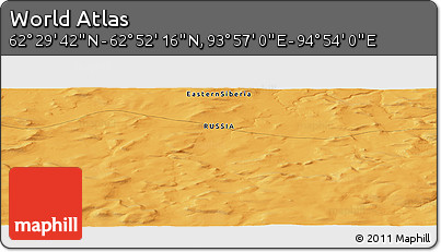 Political Panoramic Map of the Area around 62° 40' 59" N, 94° 25' 30" E