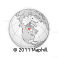 Outline Map of the Area around 62° 40' 59" N, 95° 58' 29" W, rectangular outline
