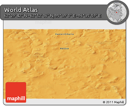 Political 3D Map of the Area around 62° 40' 59" N, 96° 7' 30" E