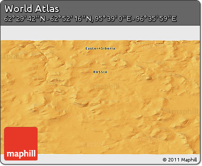 Political 3D Map of the Area around 62° 40' 59" N, 96° 7' 30" E
