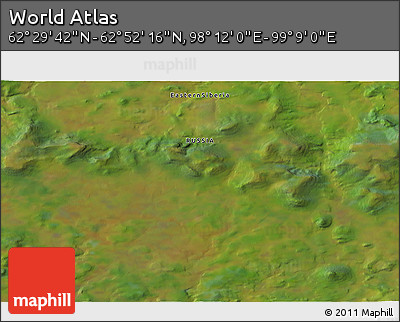 Satellite 3D Map of the Area around 62° 40' 59" N, 98° 40' 30" E